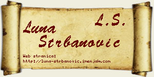 Luna Štrbanović vizit kartica